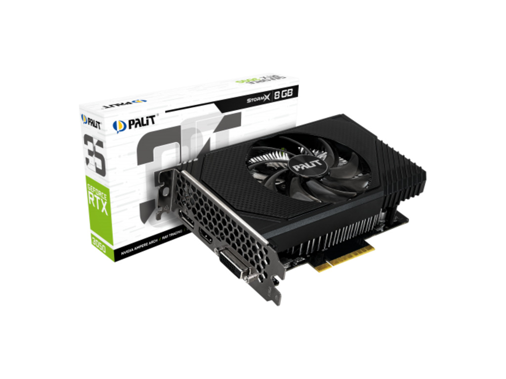 PALIT VGA RTX 3050 StormXnVidia GeForce RTX 30508GB GDDR6 128bit;DVI,HDMI,DP