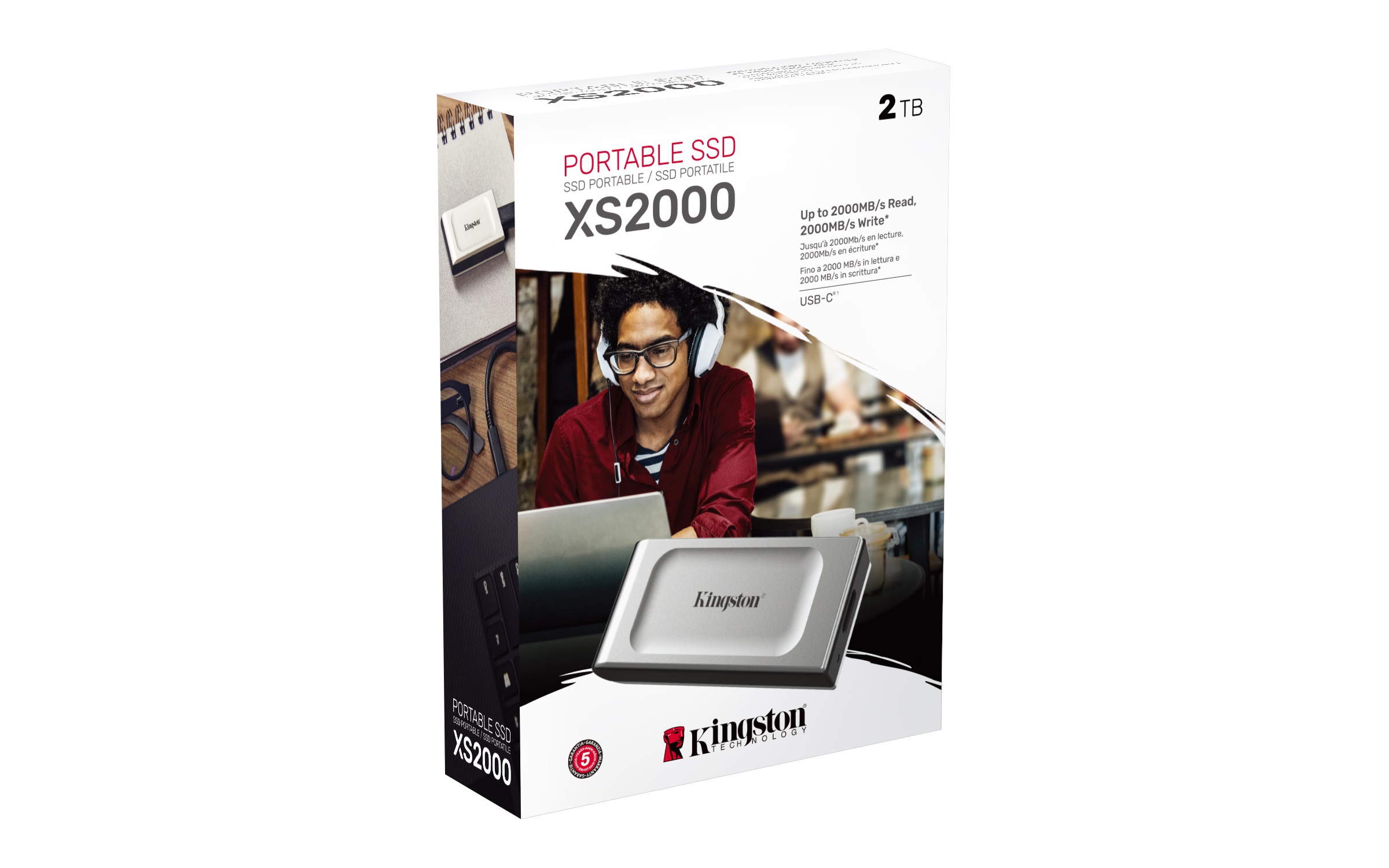 Kingston Ext SSD 2TB USB-CXS2000, R/W:2000/2000MBs