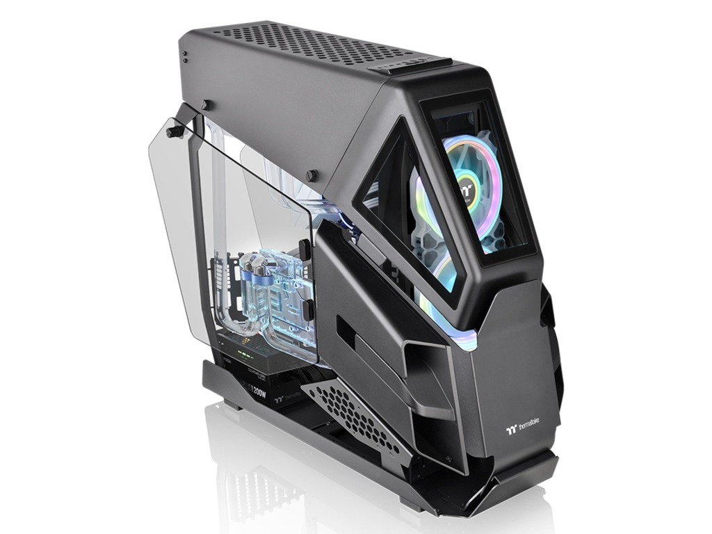 Thermaltake AH T600 Full tower, tempered glass, Helicopter styled open frame