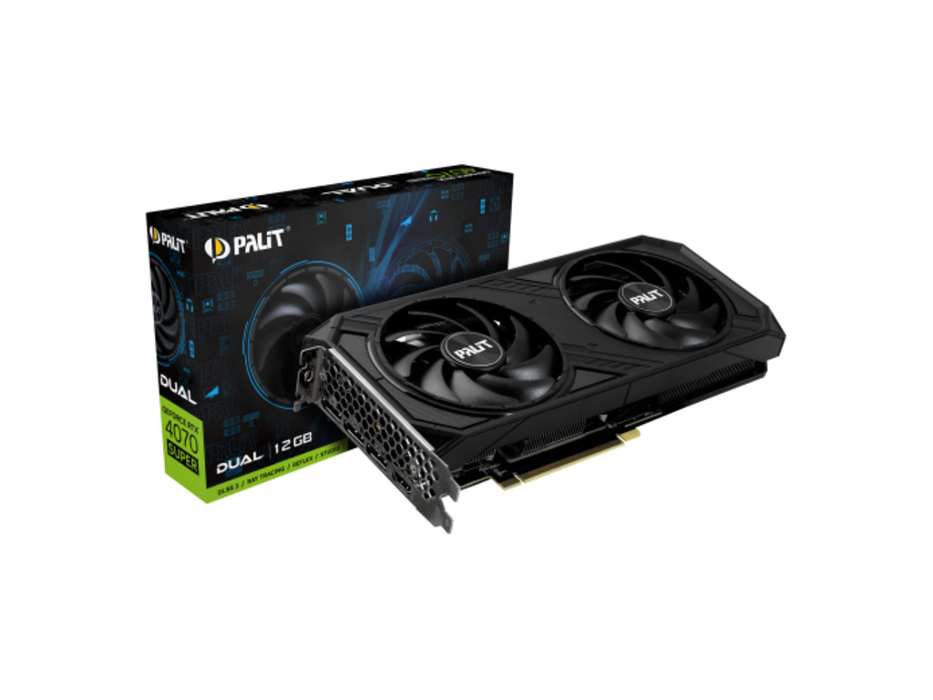 PALIT VGA RTX 4070 Super 12GBGDDR6X, 192bit, 3xDP, 1x HDMIDual fan