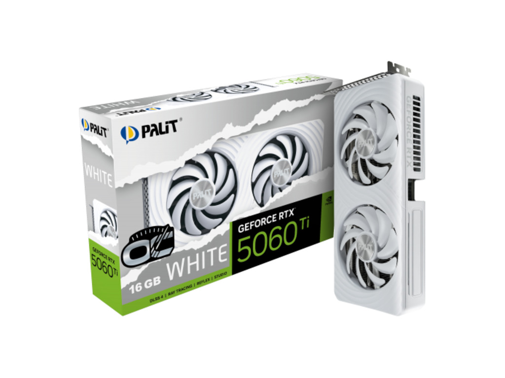 PALIT VGA 5060 Ti White OC 16 16GB GDDR7, 128-bit, 3x DP, 1x HDMI