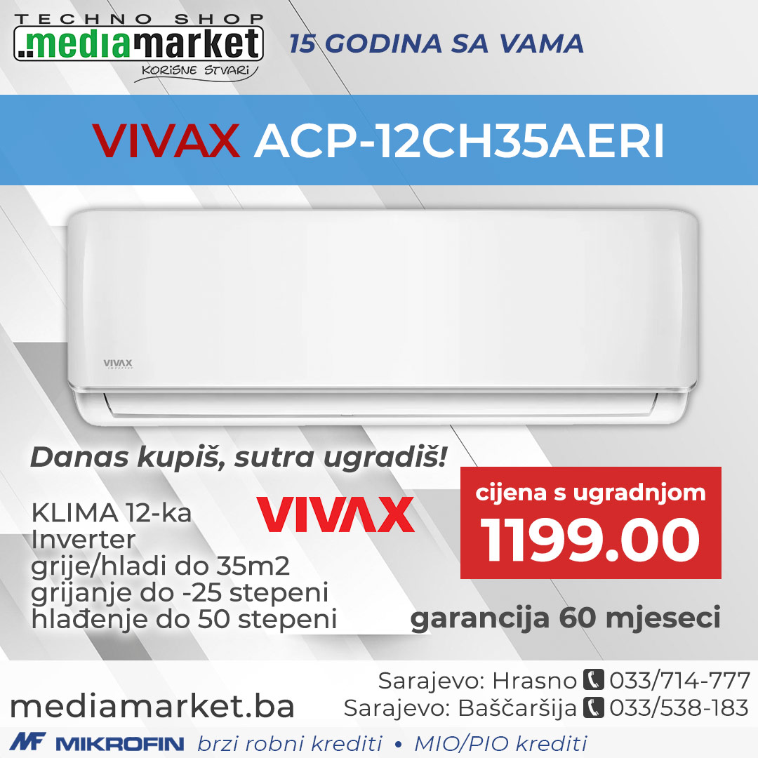 VIVAX KLIMA ACP-12CH35AERI+ SA UGRADNJOM