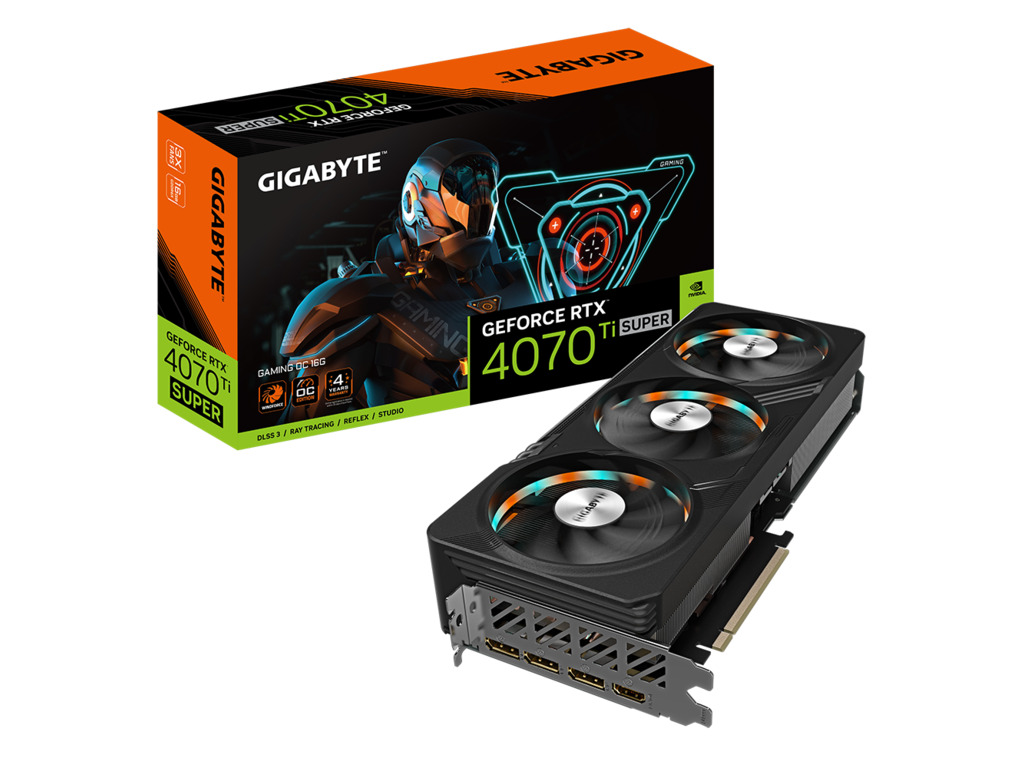 Gigabyte VGA 4070 Ti Super 16GGaming OC 16G, GDDR6X, 256bit,3x DP, 1x HDMI