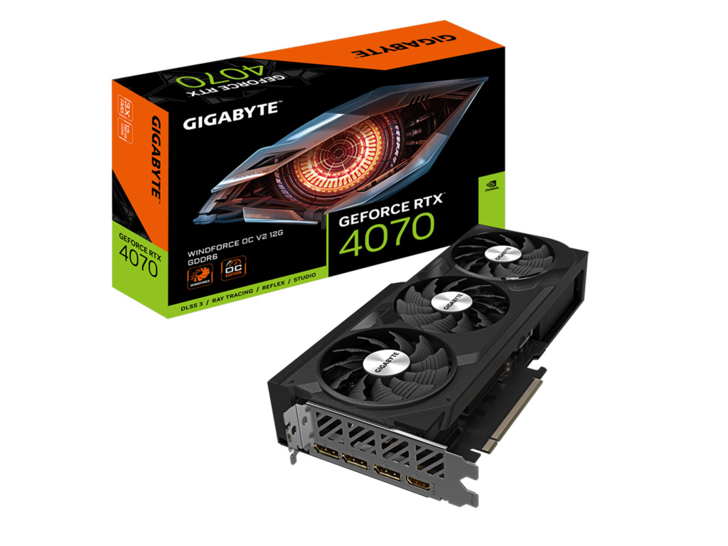 Gigabyte VGA RTX 4070 OC WFWindforce, 12GB 192bit, GDDR63xDP, 1xHDMI;