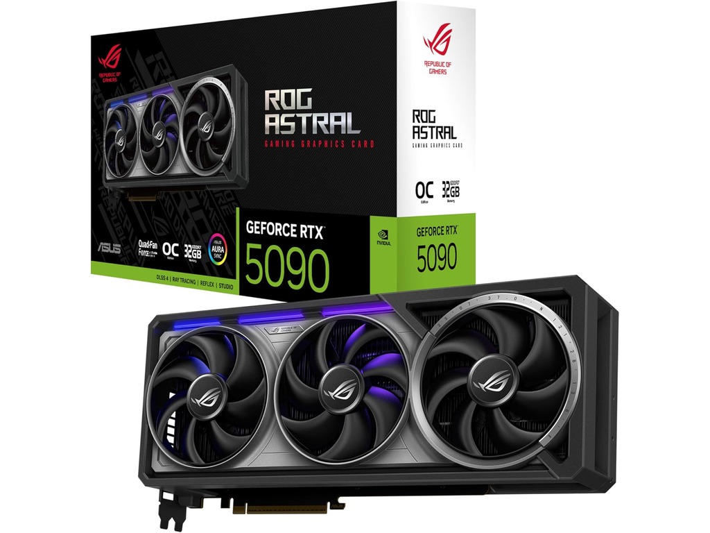 ASUS ROG-ASTRAL-RTX5090-O32GGaming, 32GB, GDDR7, OC,512-bit, 3x DP, 2x HDMI