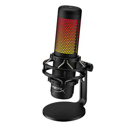 HyperX QuadCastUSB Microphone (Black-Red)Red Lighting