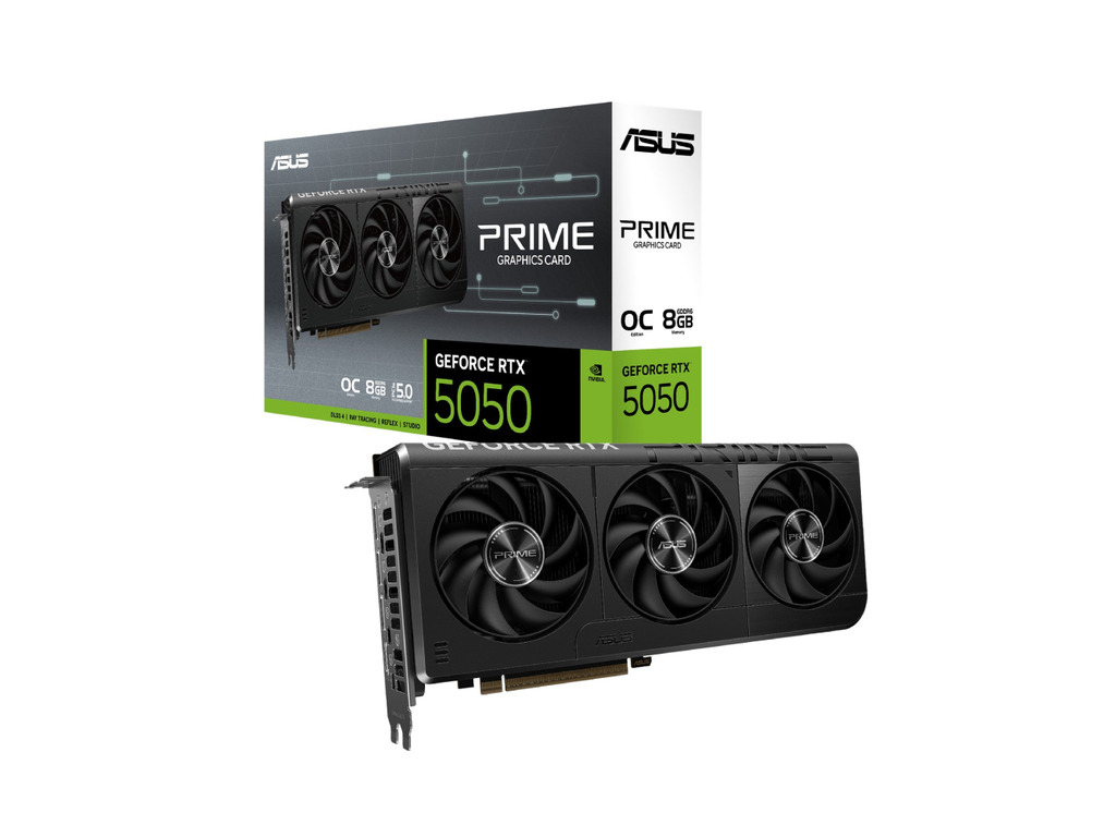ASUS VGA PRIME-RTX5050-O8G 8GB GDDR6 OC, 128-bit, 3x DP, 1x HDMI