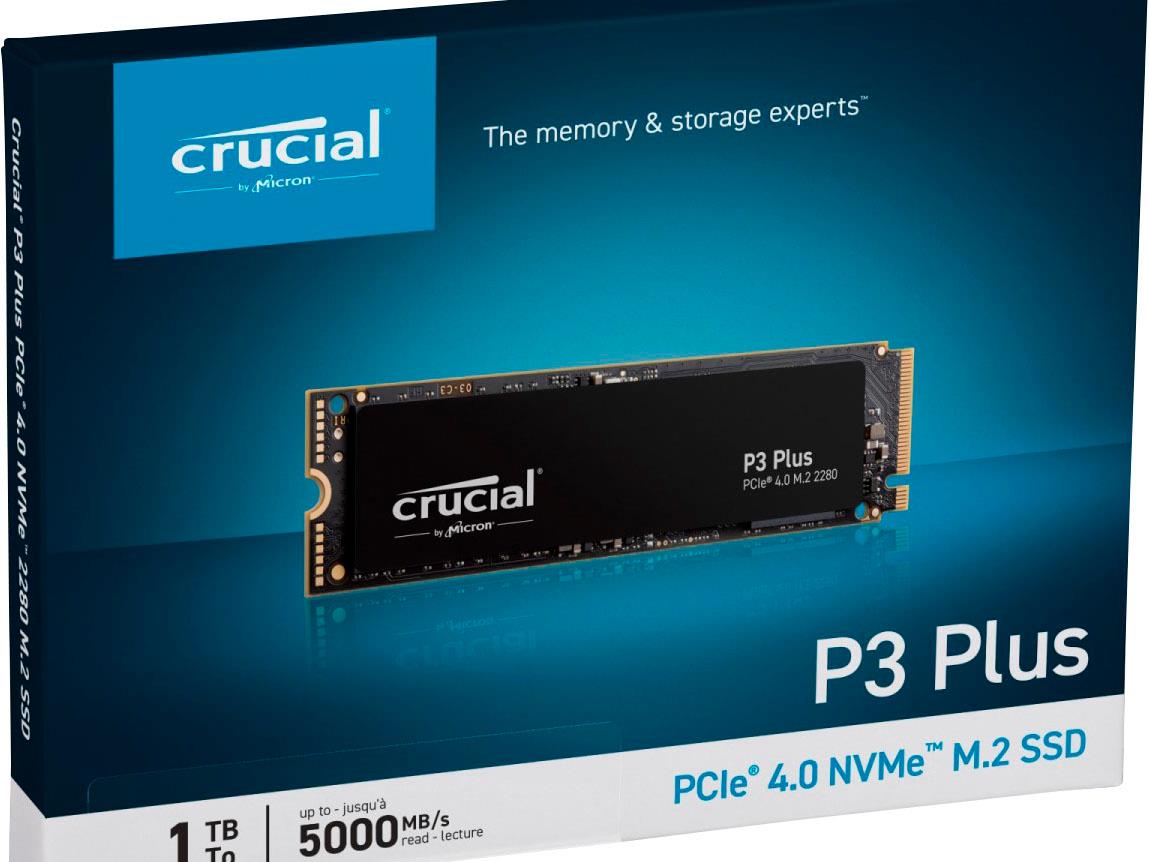 Crucial SSD P3 Plus 1TB NVMe3,5000/3600 MB/s,PCIe Gen 4 x4