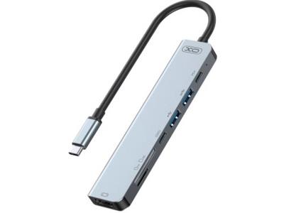 XO USB Type-C Multi-hub 7in1 HDMI, 2x USB 3.0, 2x USB-C, SD/TF