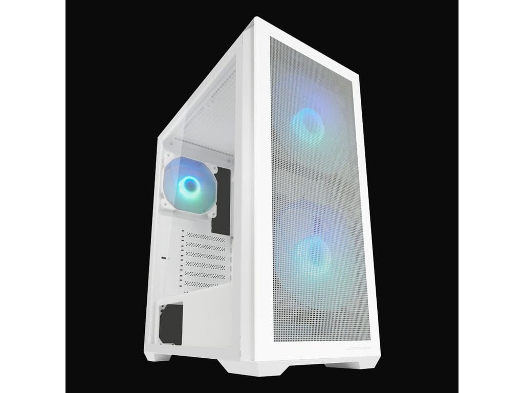 LC-Power Case Gaming 717WMeshwork_L Light, White,2x 140mm fan, 1x 120 mm fan