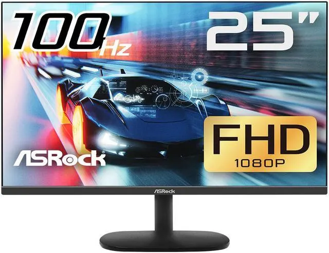 ASROCK MONITOR CL25FF 24,5"GAMING;Full HD;Flat IPS100Hz;1ms;VGA,HDMI