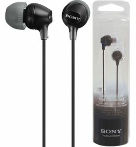 Sony slušalice EX-15 crne,In-Ear, mikrofon