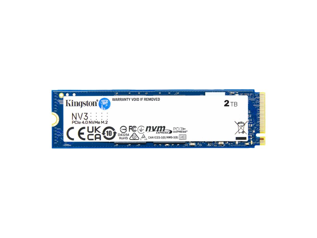 Kingston SSD 2TB NV3NVMe PCIe Gen 4.0x4R/W : 6000/5000MB/s