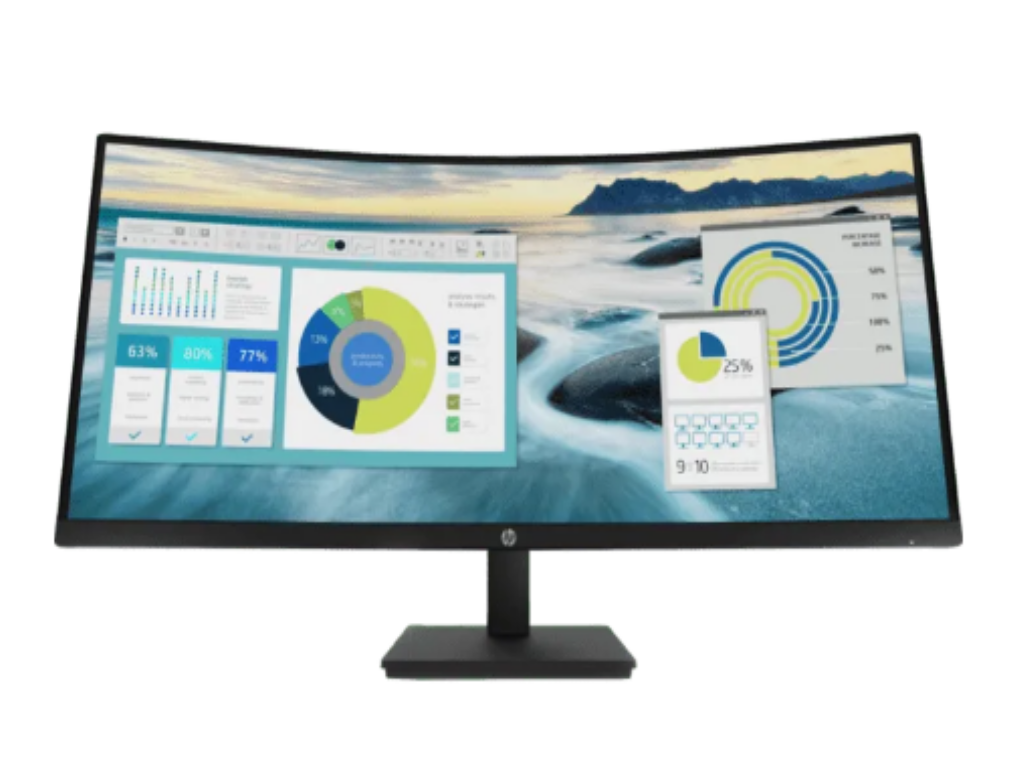 HP zakrivljeni monitor P34hc34",Curved,VA,WQHD,3500:1,100Hz,HDMI,DP,4x USB,1x Type-c,Height