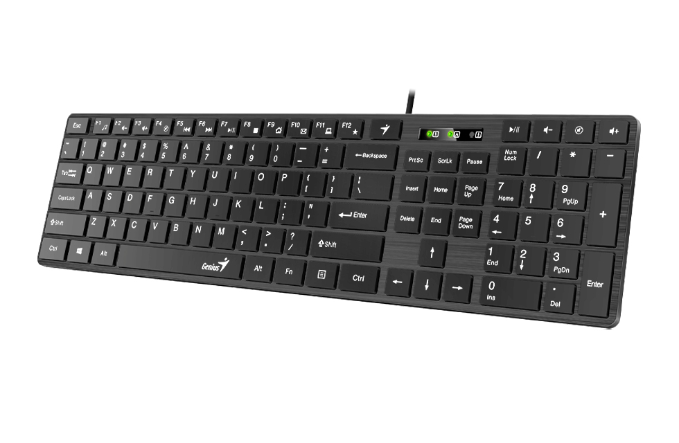 Genius SlimStar 126 tastatura  USB veza, low-profile tipke crna-black