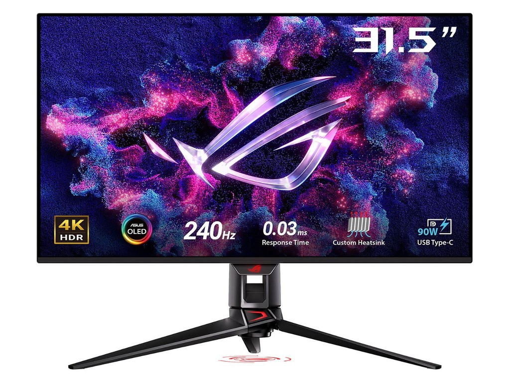 ASUS ROG Swift OLED PG32UCDM31.5",3840x2160,450cd,240Hz,DPHDMIx2,USBx4-x1 USB-C 90W,HA,Swivel,Tilt
