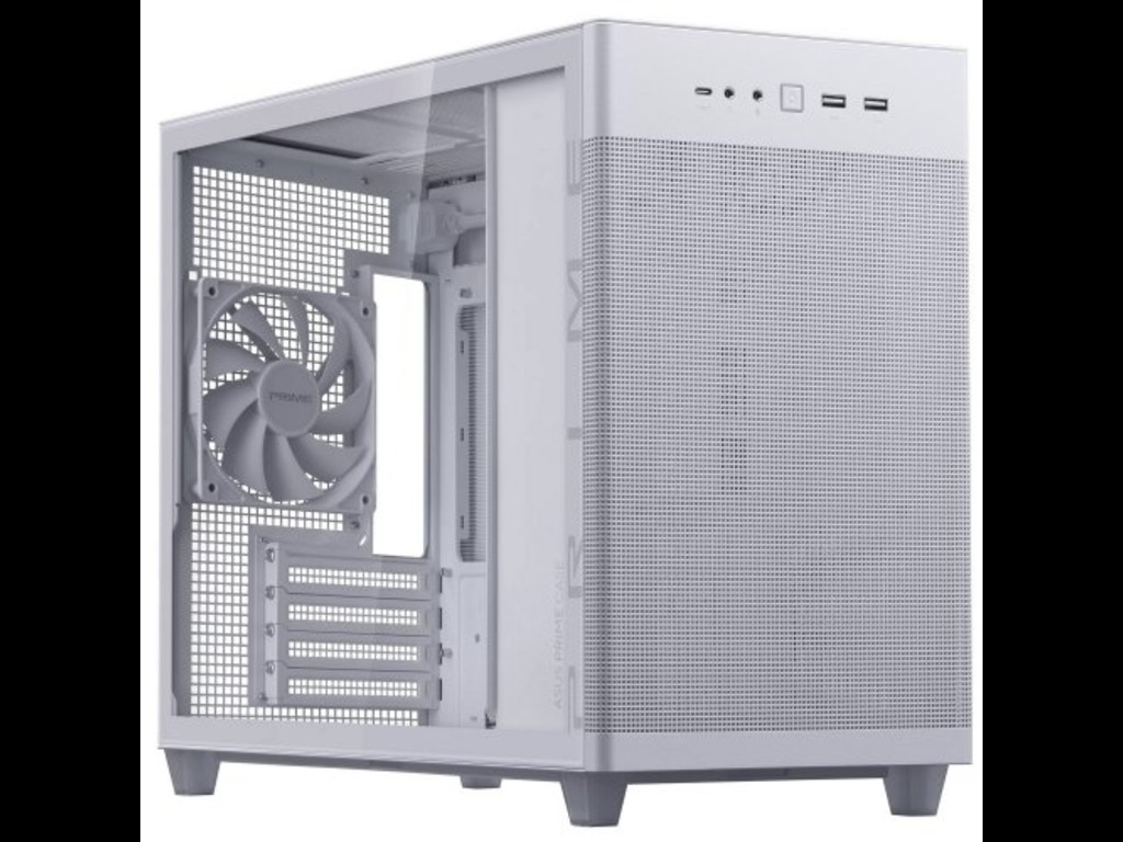 ASUS Prime AP201 Case TG WhiteMicroATX,tool-free side panelsTempered Glass