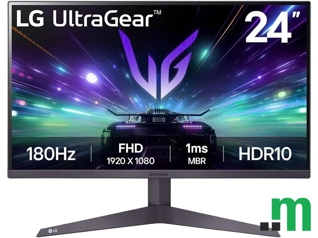 LG 24" UltraGear 24GS50F-BVA, FHD 1920x1080, 180Hz250cdm, 1ms, 2xHDMI, DP, Tilt, AMD Free