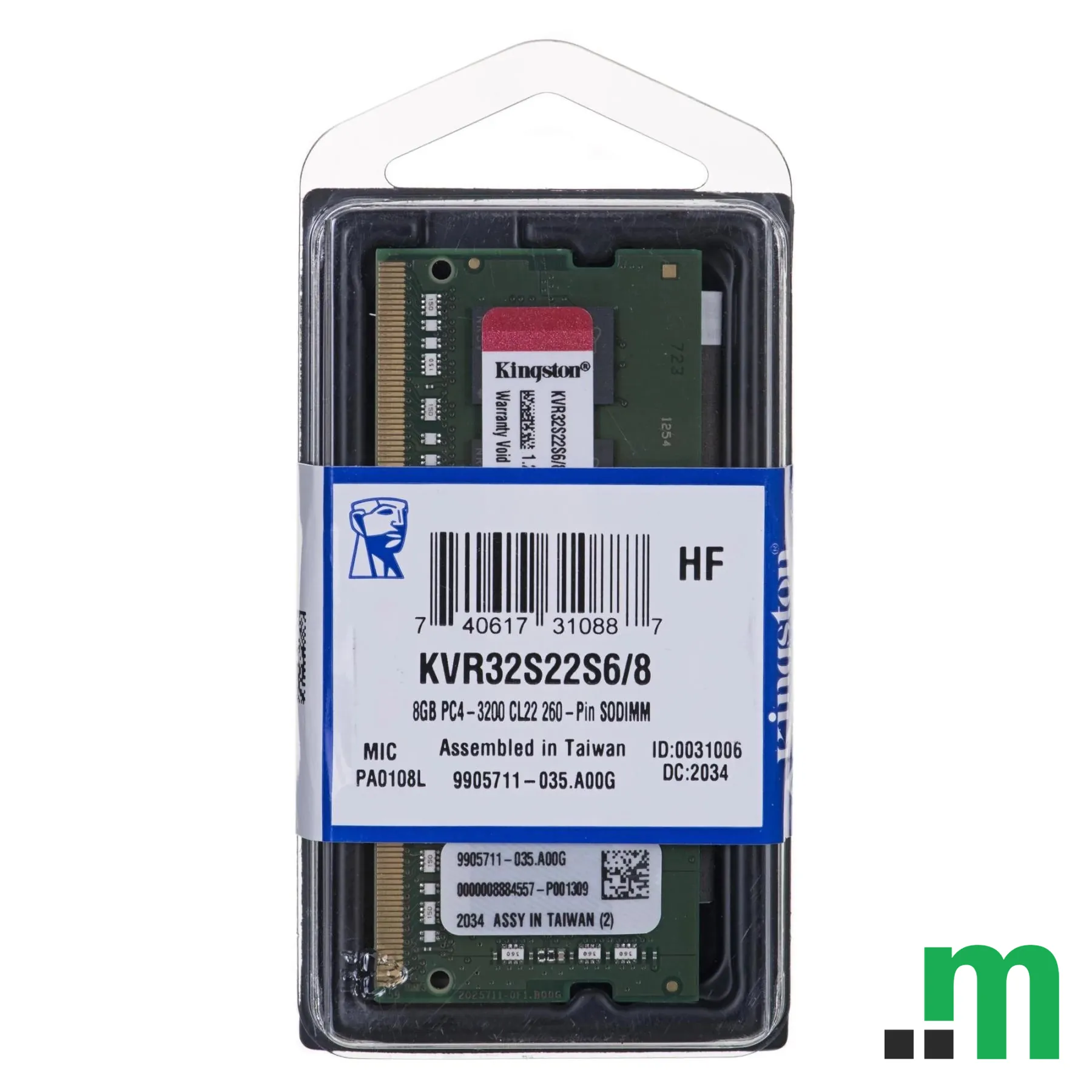 Kingston 8GB 3200MHz DDR4 SOSODIMM