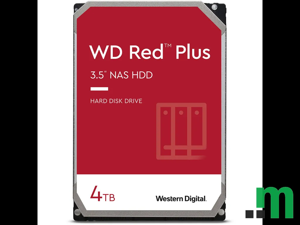 WD HDD 4TB SATA3 Red PlusIntelliPower 256MB,For NAS Systems