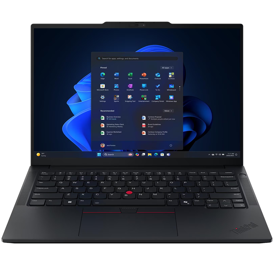 LENOVO ThinkPad E14 Gen 7, 14" FHD IPS, Intel Core 5 225U, 16GB DDR5, 512GB SSD, 2xUSB-A, USB-C, HDMI, RJ-45, WiFI 6E, BT5.3, FP, BH Kb, 64Wh, No OS, Black, 3Y
