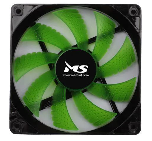 MS PC COOL 12cm zeleni LED ventilator za kućište