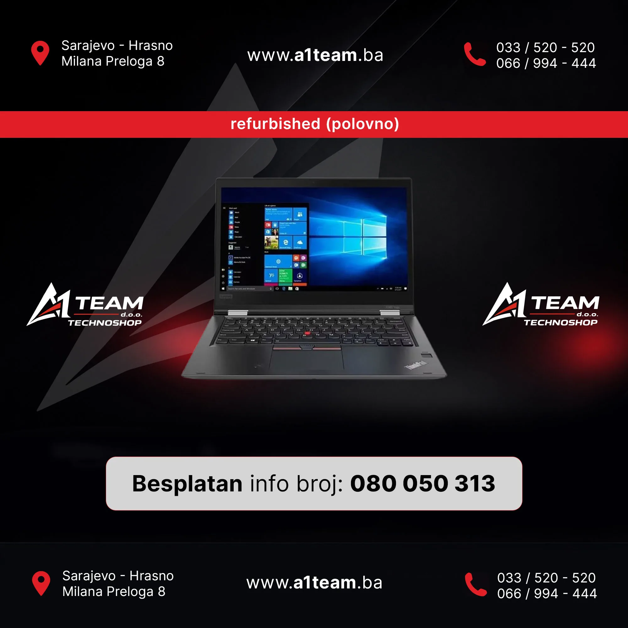 LAPTOP LENOVO X380 i5 8265u 8GB 256GB SSD 13,3 REFURBISHED