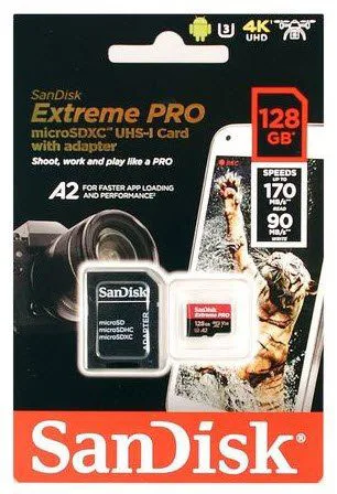 Memorijska kartica SanDisk Extreme Pro microSDXC, A2, V30, U3 128GB