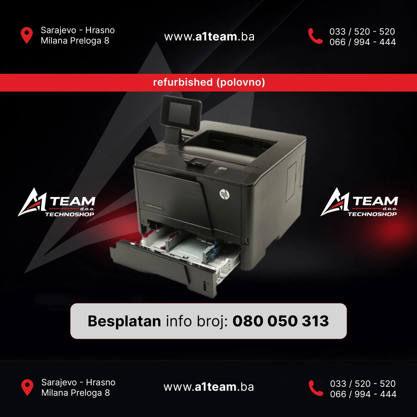 PRINTER HP M401DN SA PUNIM TONEROM REFURBISHED