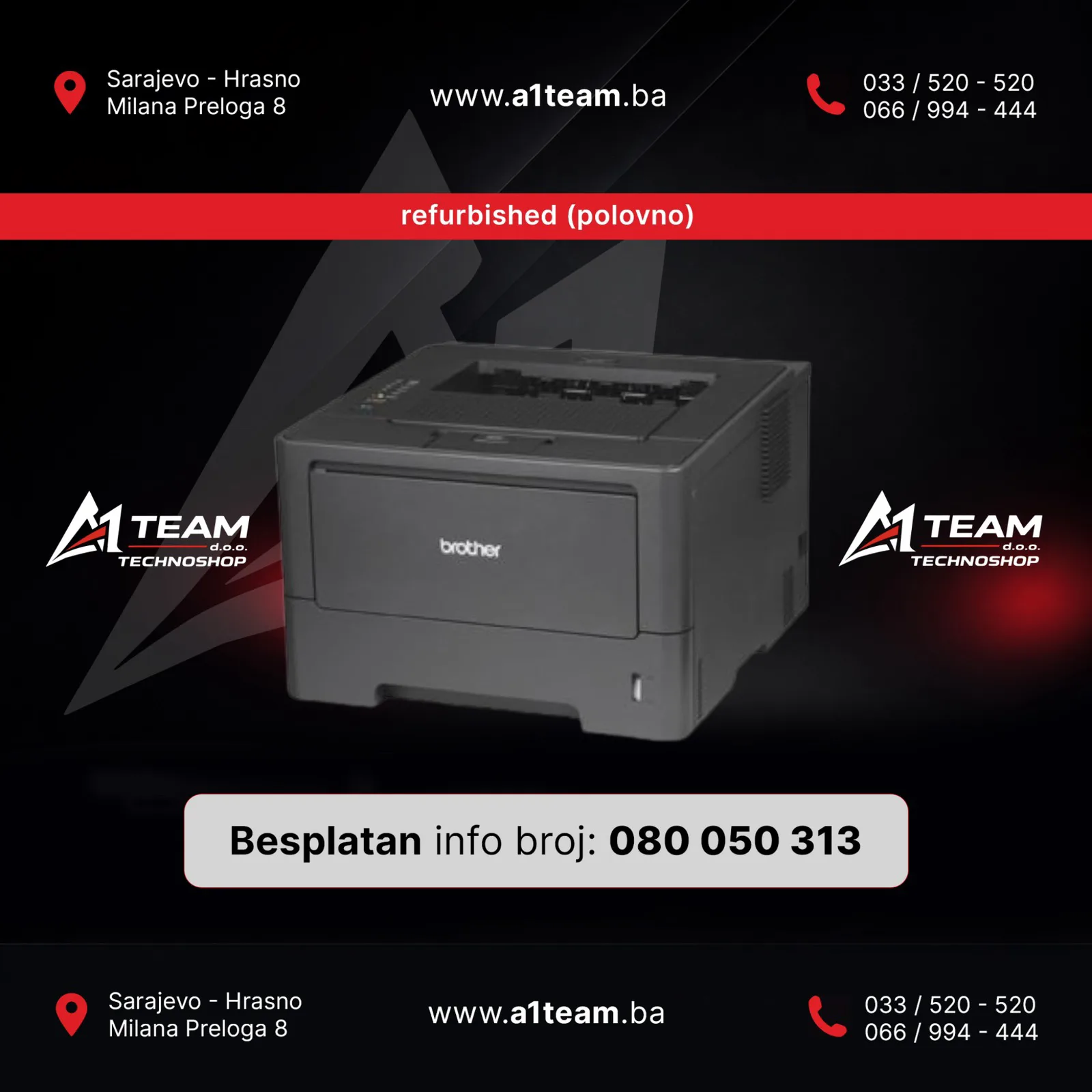 PRINTER BROTHER HL-5450DN REFURBISHED