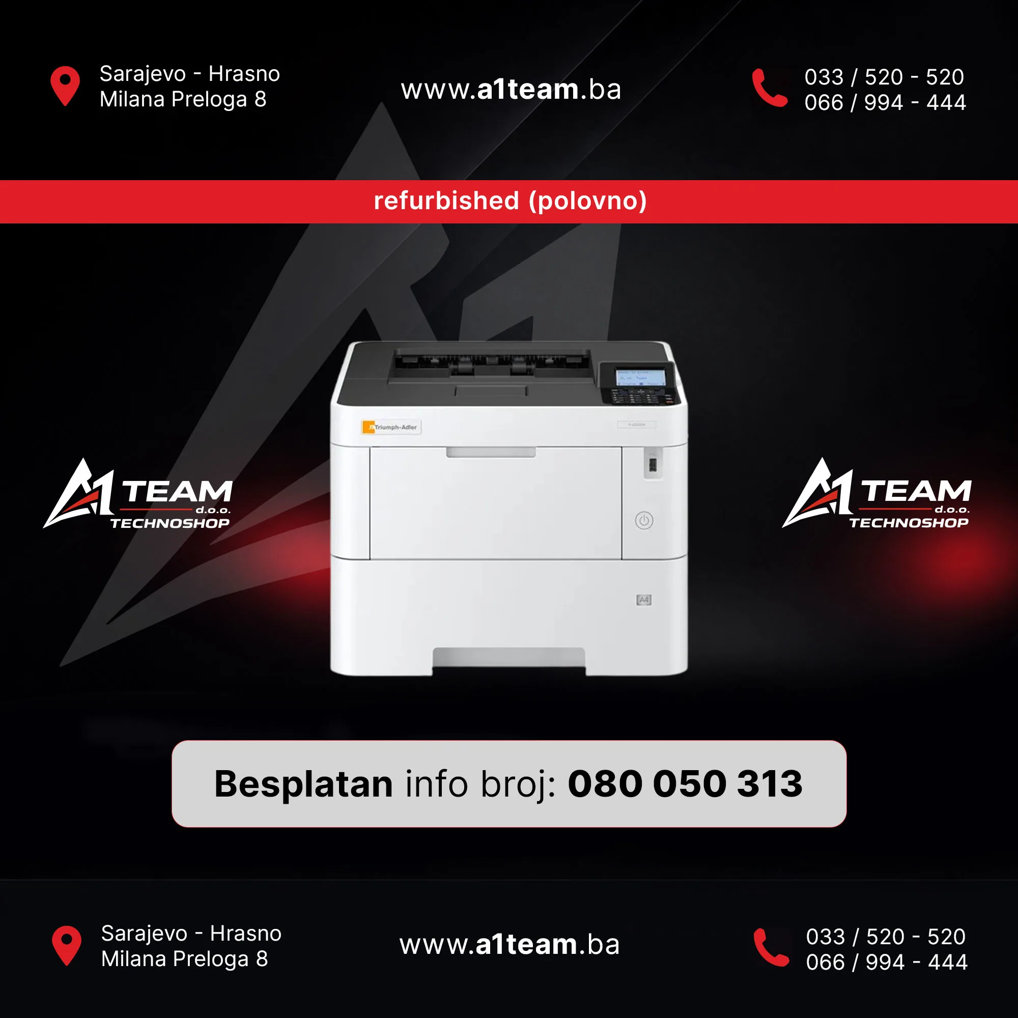 PRINTER TRIUMPH ADLER P-4532DN REFURBISHED