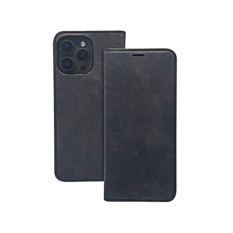 Preklopna futrola Suede iPhone 16 Black