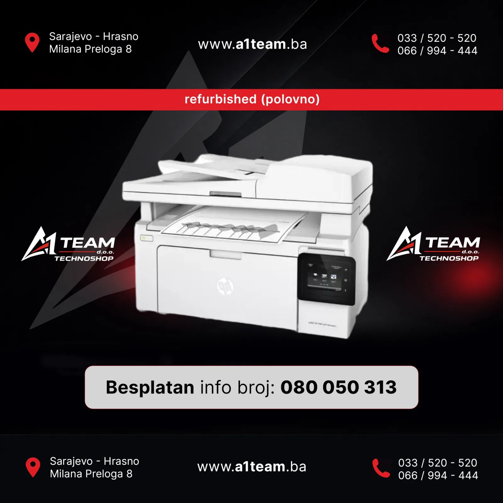PRINTER HP MFP 130FN REFURBISHED