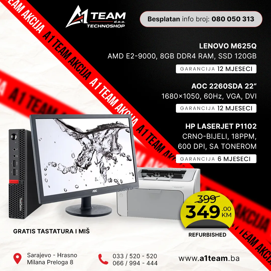 OFFICE SET RACUNAR MONITOR PRINTER