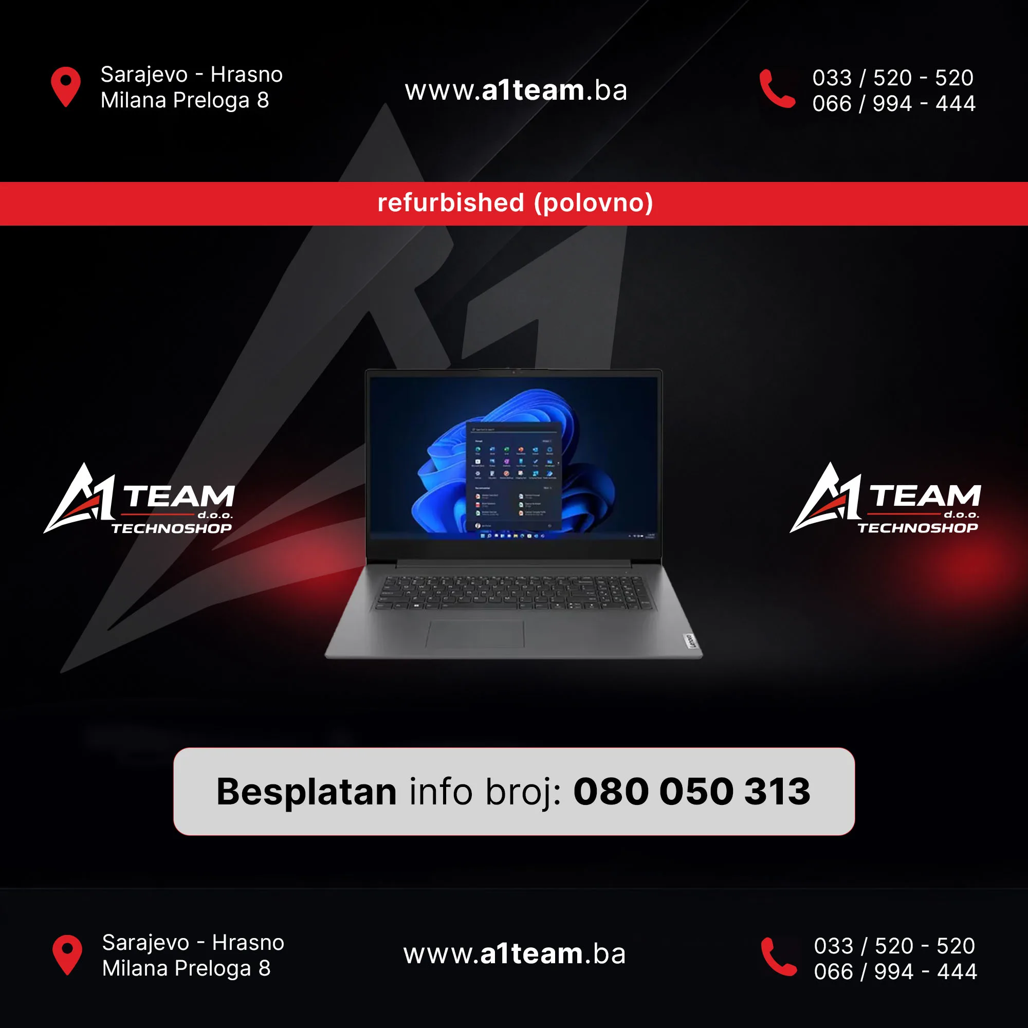 LAPTOP LENOVO V17 I3 1005G1 8 256 17,3 REF