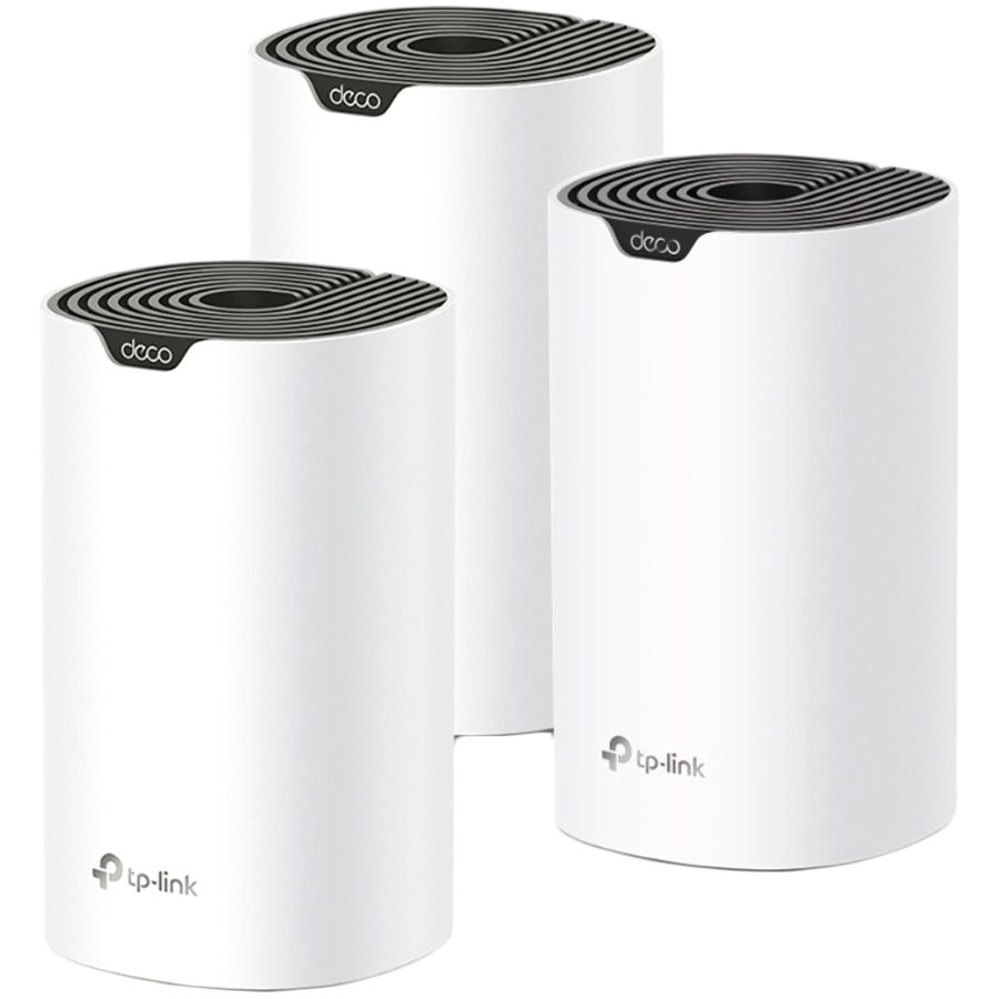 TP-Link Deco S7(3-pack) AC1900 Whole Home Mesh Wi-Fi System, 600 Mbps at 2.4 GHz +1300 Mbps at 5 GHz, 3× Internal Ant., 3× Gigabit Ports (WAN/LAN auto-sensing),Deco App,Router/AP Mode, IPv6,Parental C