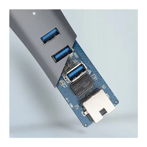 USB HUB AXAGON HMA-GL3AP 3x USB-A + GLAN + micro USB, 20cm