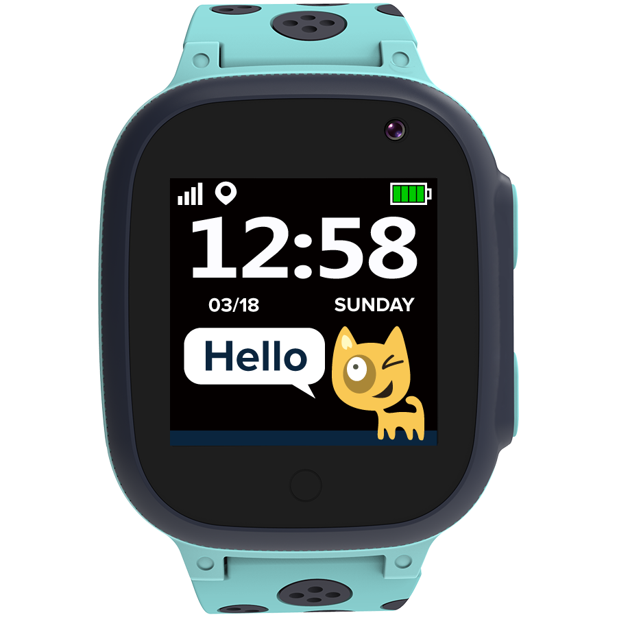 CANYON Sandy KW-34, Kids smartwatch, 1.44 inch colorful screen, GPS function, Nano SIM card, 32+32MB, GSM(850/900/1800/1900MHz), 400mAh battery, compatibility with iOS and android, Blue, host: 52.9*4
