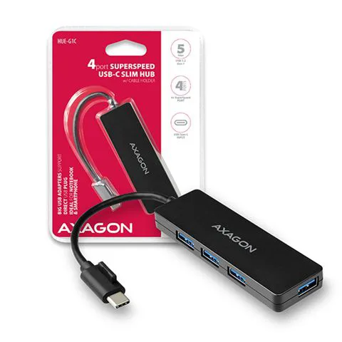 AXAGON HUE-G1C 4 x USB3.2 Gen1 USB HUB SLIM Type-C