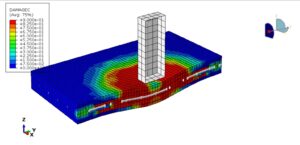 Impact Resistance RC Flat Slabs punching shear simulation