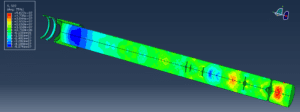 2D spallation simulation setup in ABAQUS for PMMA