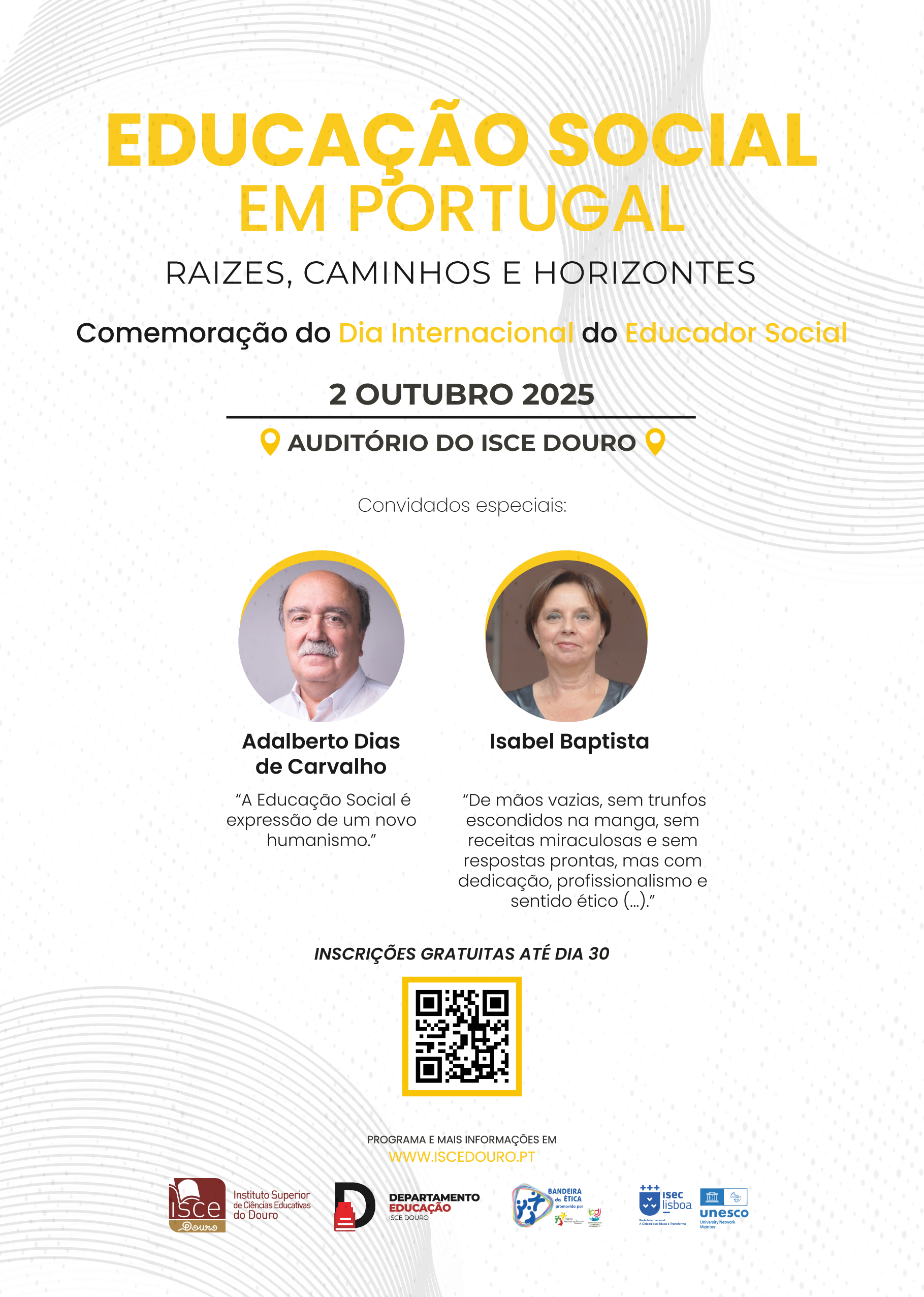 Conferência "Educação Social em Portugal: Raízes, Caminhos e Horizontes" para assinalar Dia Internacional do Educador Social