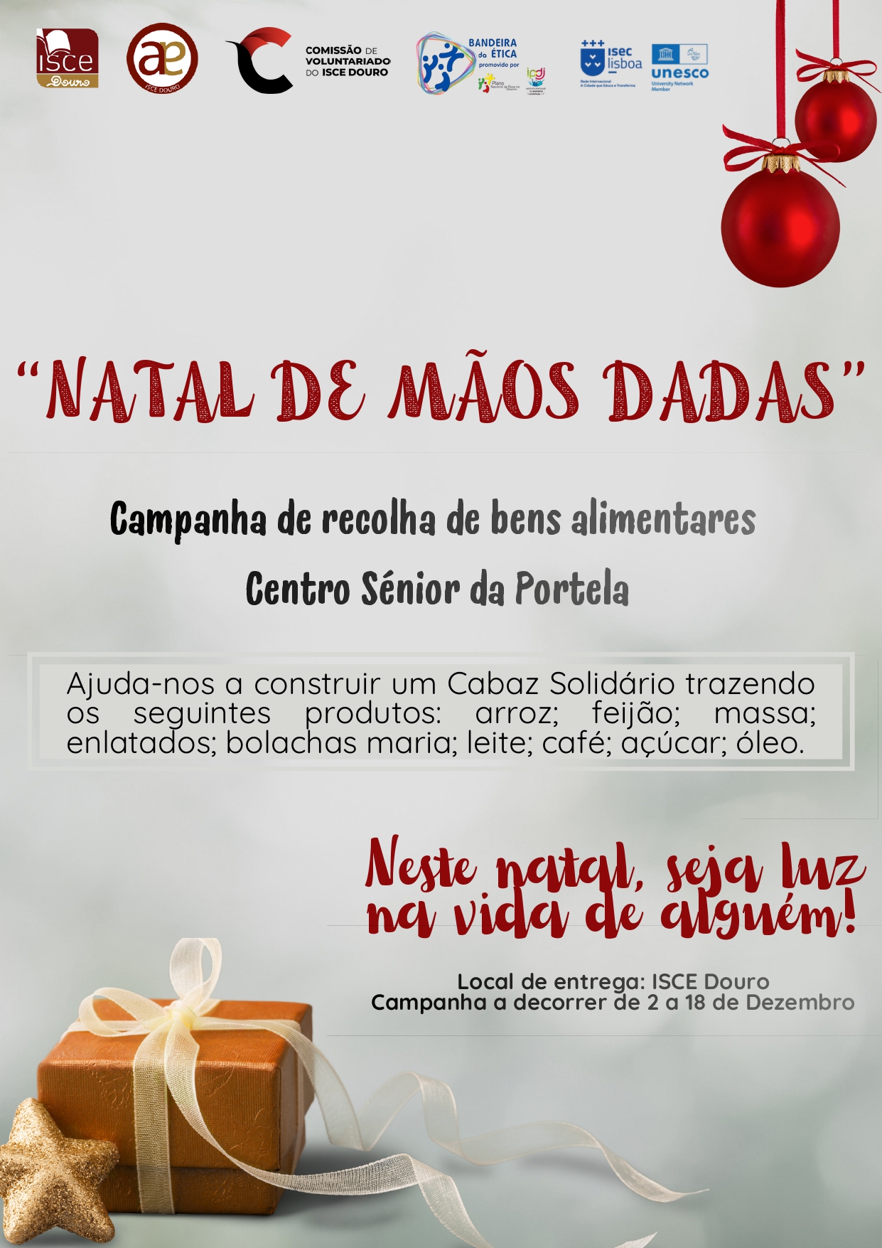 ISCE Douro lança campanha “Natal de Mãos Dadas”