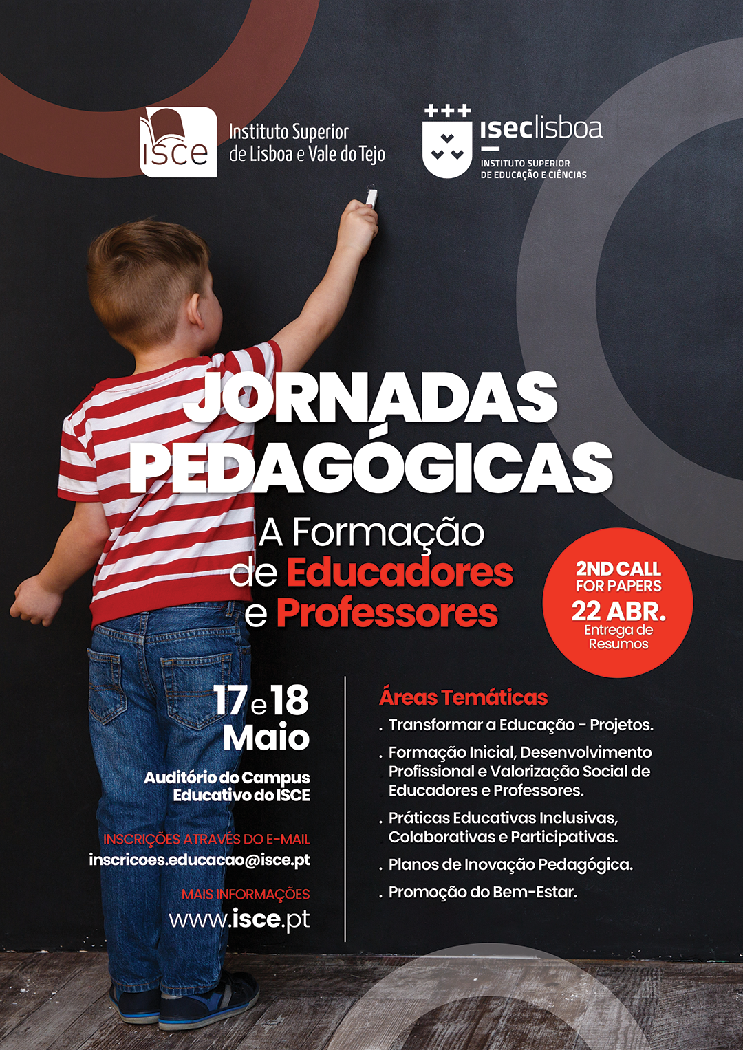 ISCE e ISEC Lisboa organizam Jornadas Pedagógicas “A Formação de Educadores e Professores”