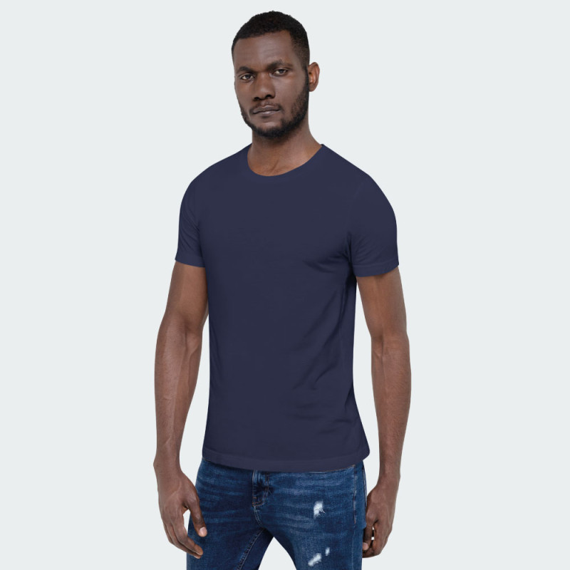 Navy Blue Short Sleeve Roundneck T-shirt