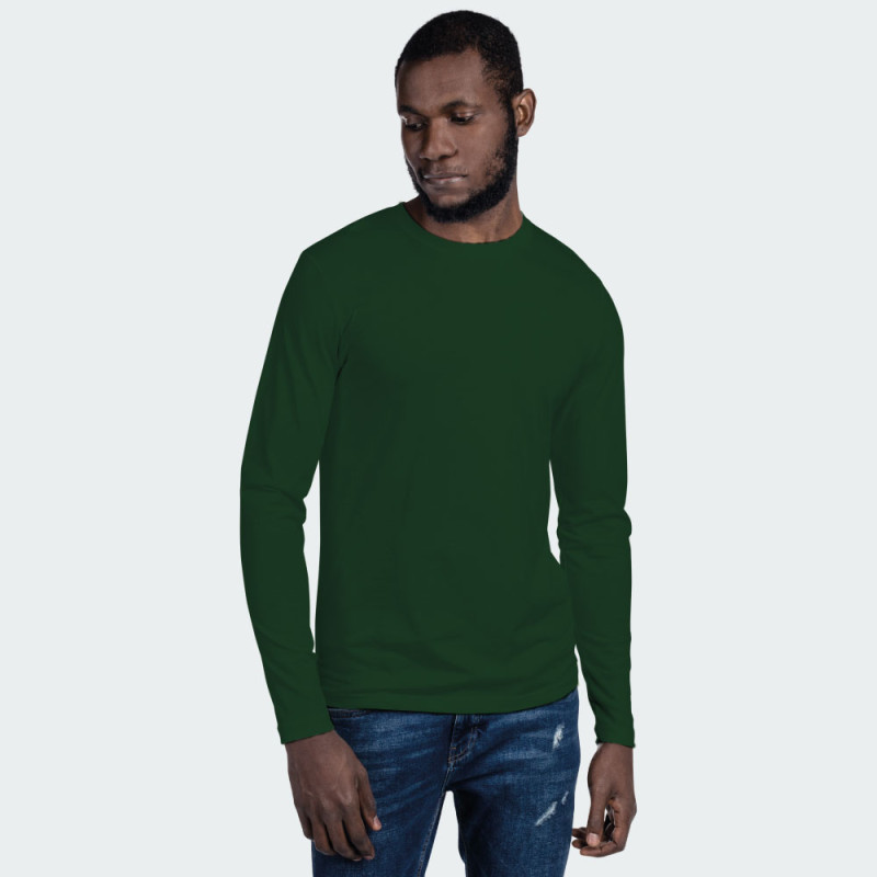 Forest Green long sleeve roundneck t-shirt