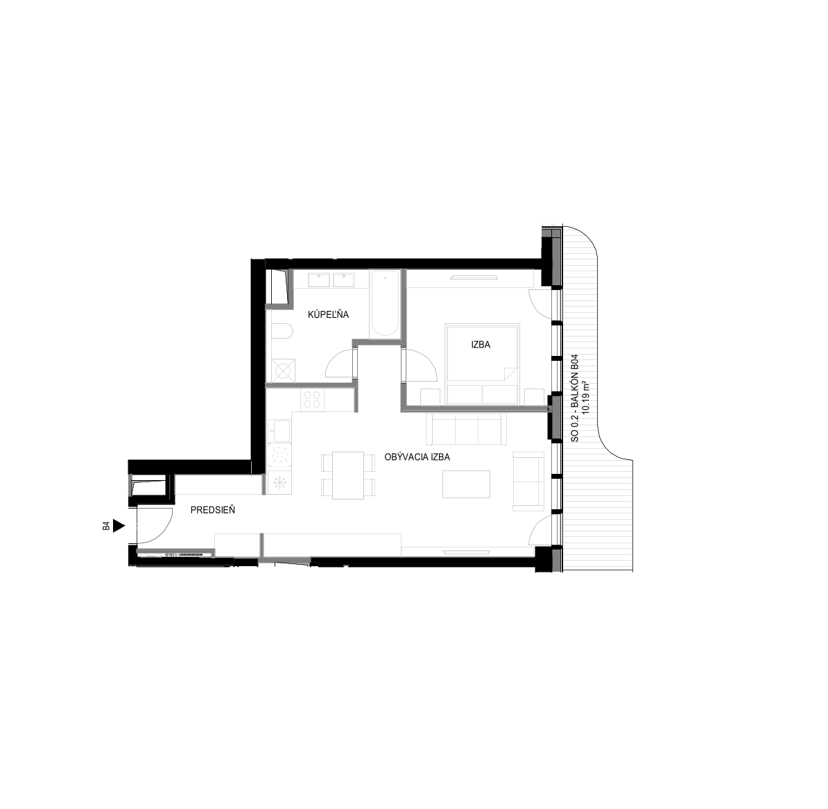 Ister Tower - IT 13 B2 - Pôdorys