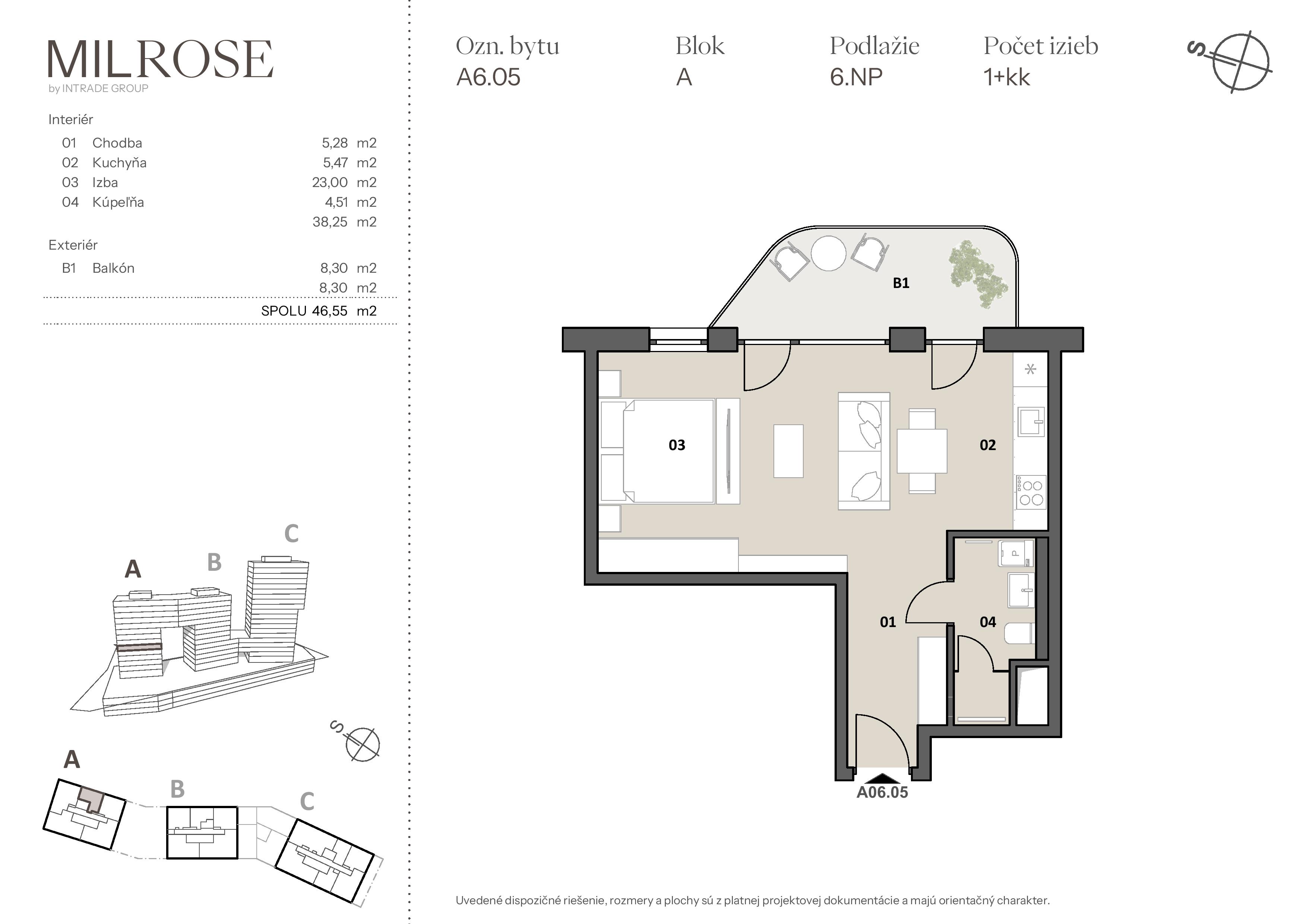 MILROSE - A6.05 - Pôdorys