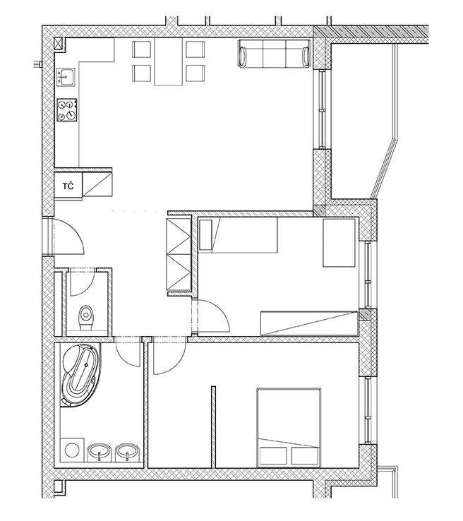White Square - 3B - Pôdorys