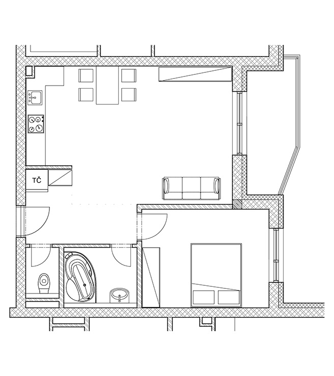 White Square - 5C - Pôdorys